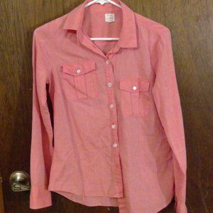 Female J Crew Salmon  blouse.  Size small.